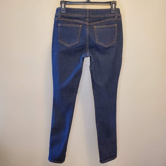 SO Juniors Super Skinny Dark Blue Low-Rise Jeans Long Inseam - (3 Juniors) - Picture 5 of 13